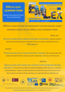 Towards entry "EMLex guest lectures in summer 2021"